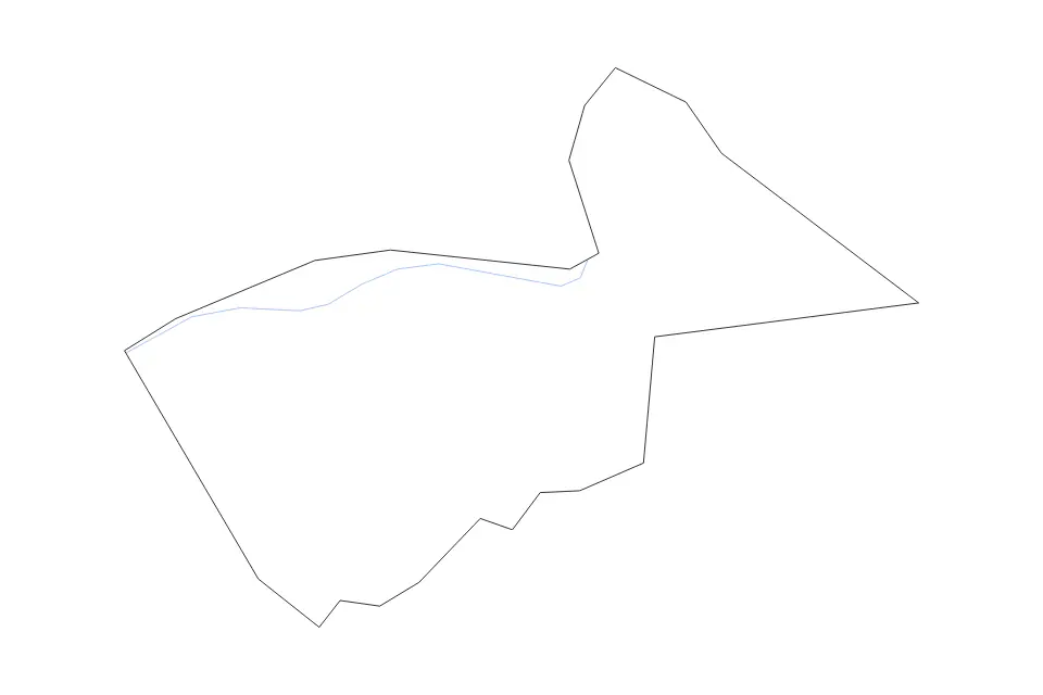 Mapa de Gallatin, Kentucky de tipo contorno y ríos para América del Norte, con contorno y ríos con límites limpios.