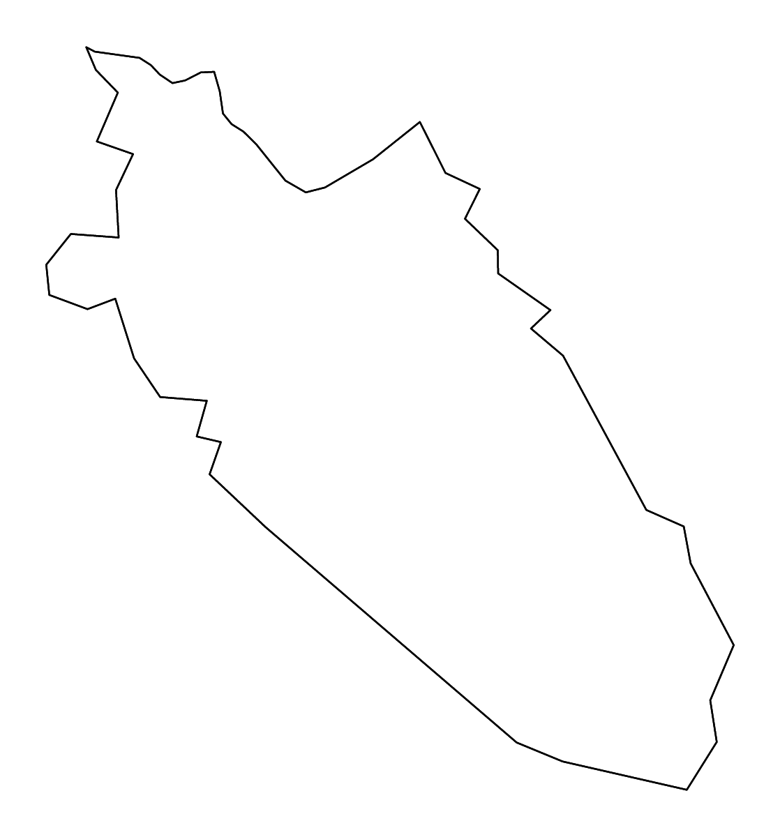 Mapa de contorno de Garrard, Kentucky con ríos.