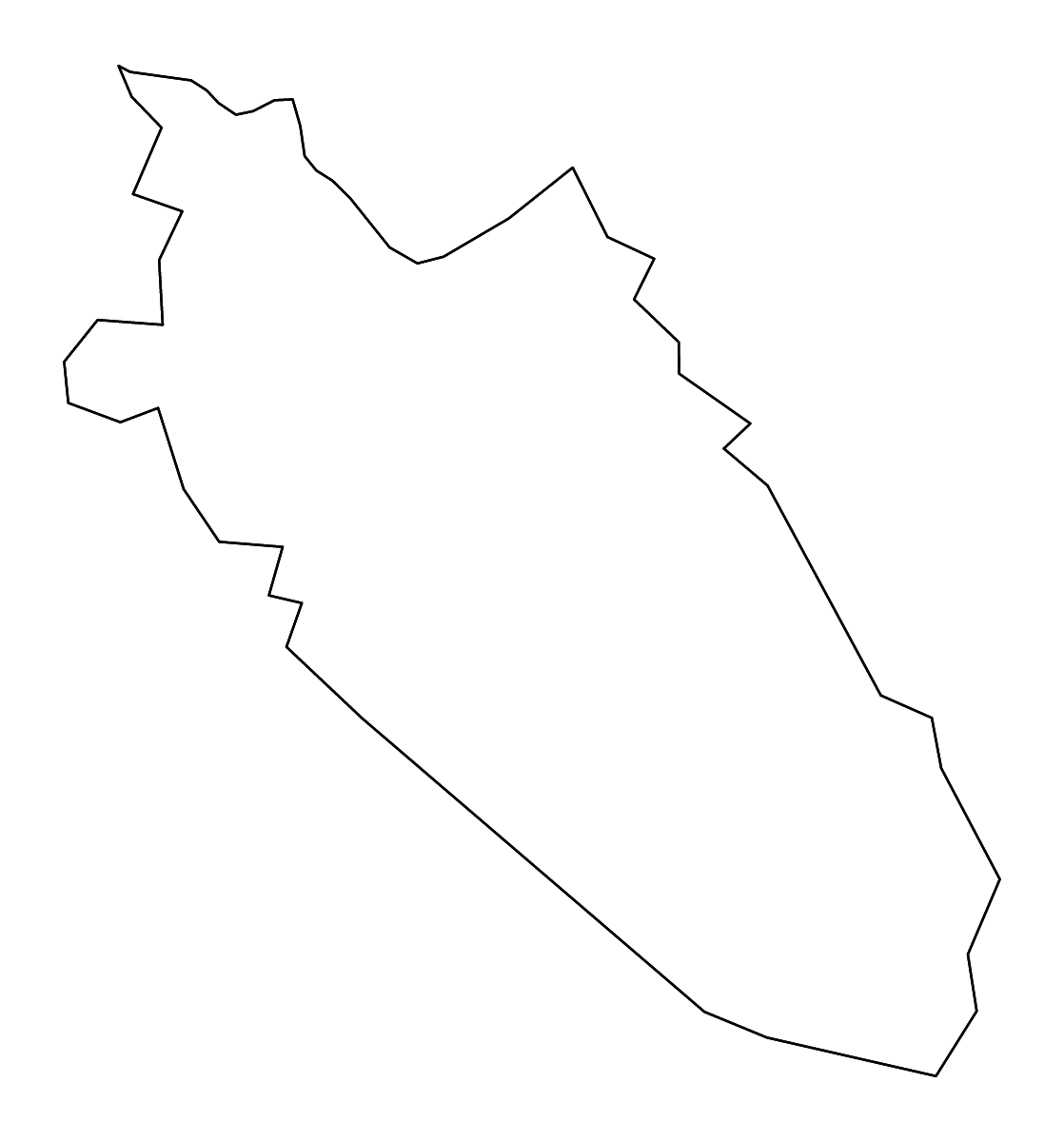 Carte de contour de Garrard, Kentucky avec rivières.