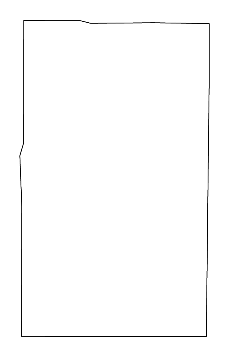 Outline map of Graves County, Kentucky with rivers.