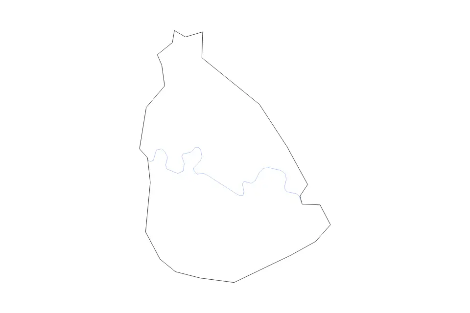 Mapa de Green, Kentucky de tipo contorno y ríos para América del Norte, con contorno y ríos con límites limpios.