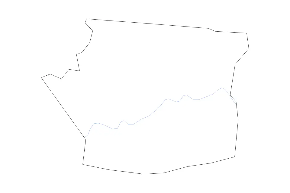 Mapa de Hart, Kentucky de tipo contorno y ríos para América del Norte, con contorno y ríos con límites limpios.