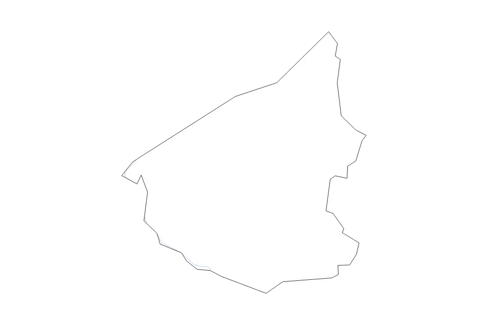 Outline map of Hopkins County, Kentucky with subdivision borders and rivers.