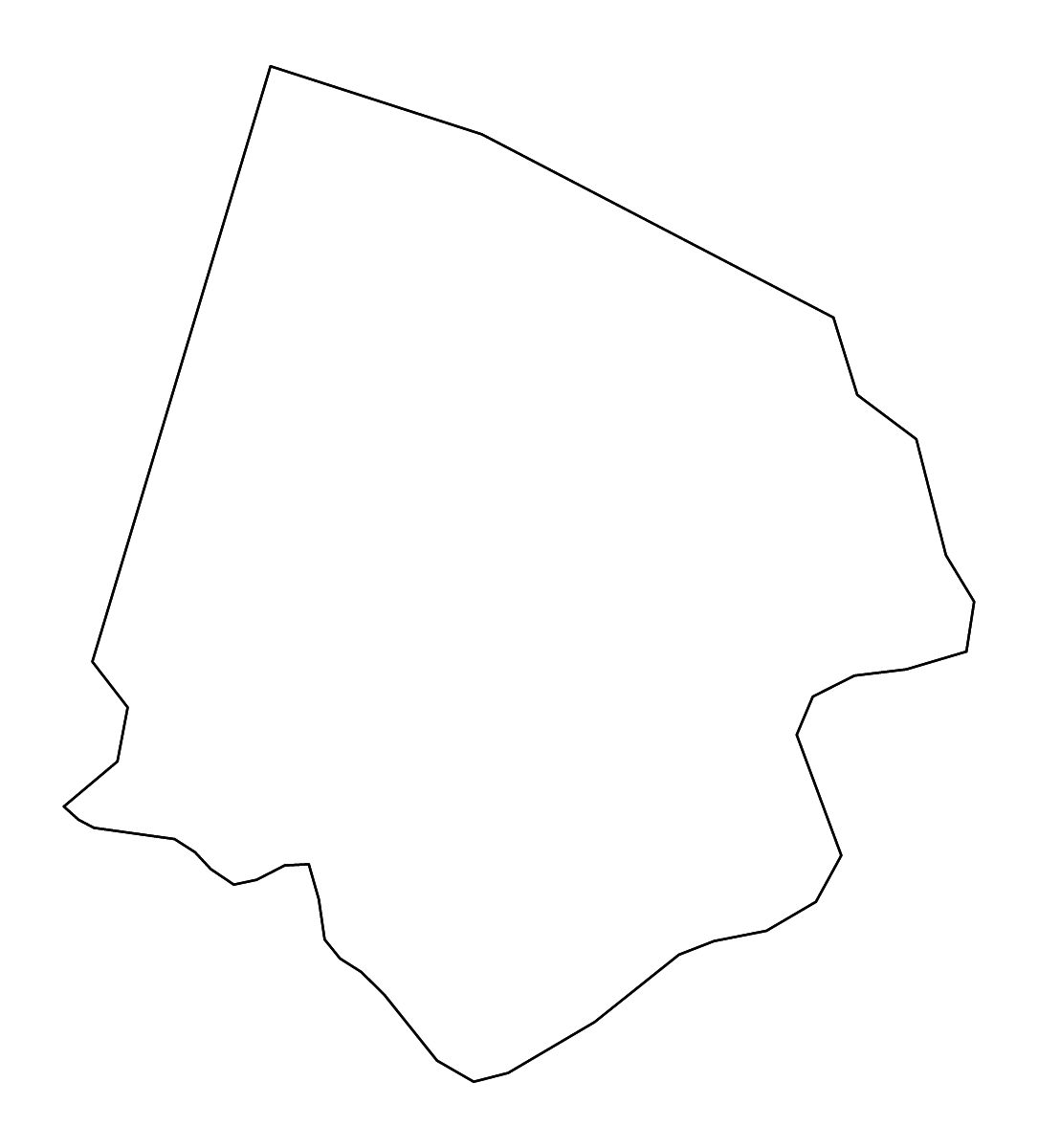 Carte de contour de Jessamine, Kentucky avec rivières.