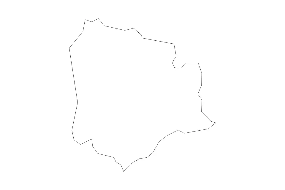 Carte de Knott, Kentucky de type contour pour Amérique du Nord, montrant contour avec des limites nettes.