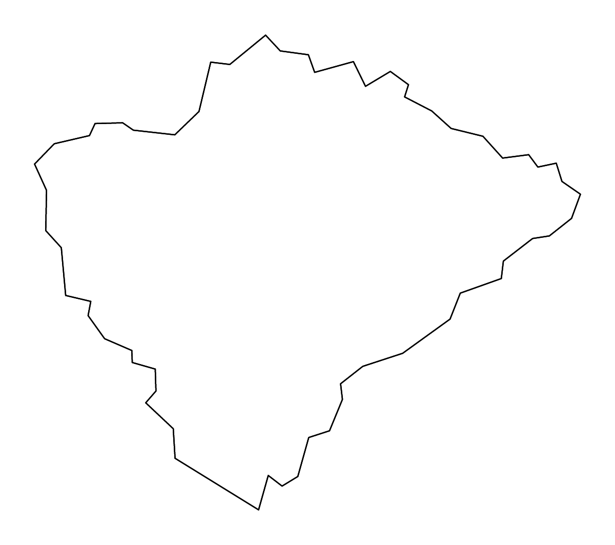Mapa de contorno de Knox, Kentucky con ríos.