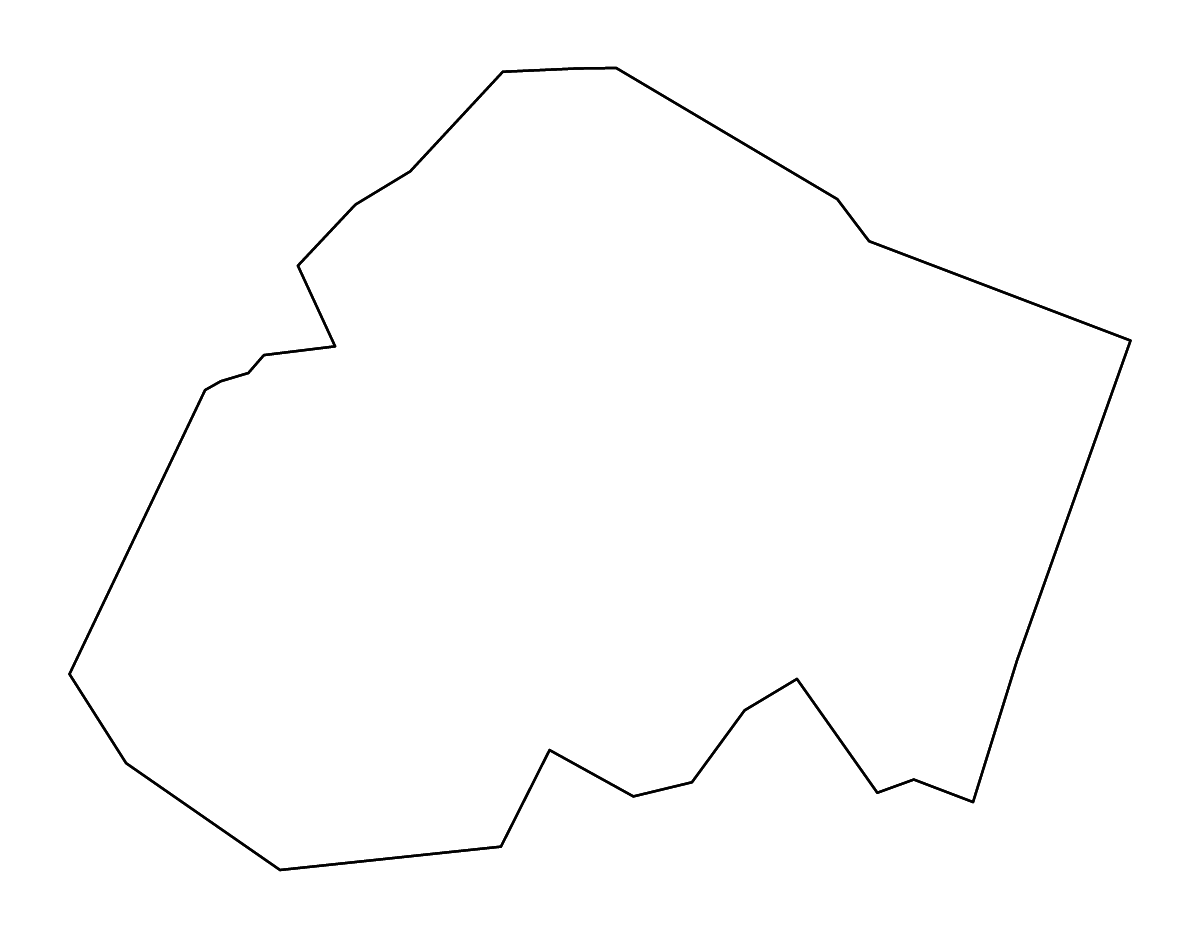 Outline map of Lee County, Kentucky with rivers.