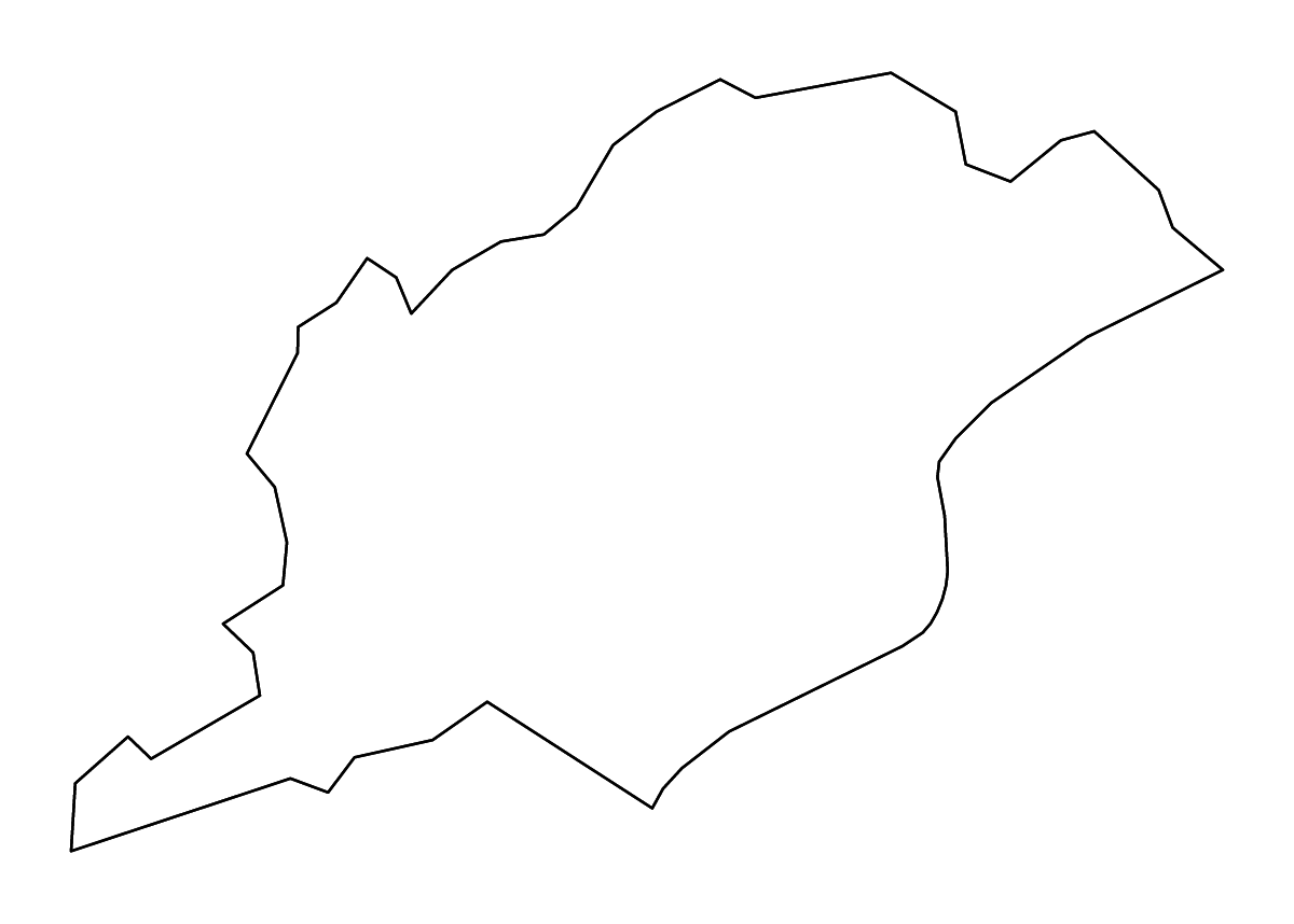 Mapa de contorno de Letcher, Kentucky con ríos.