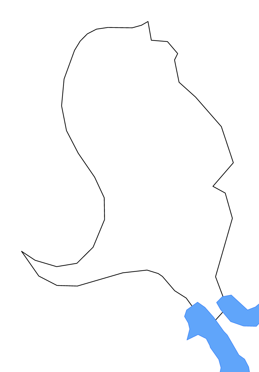 Mapa de contorno de Livingston, Kentucky con lagos y ríos.