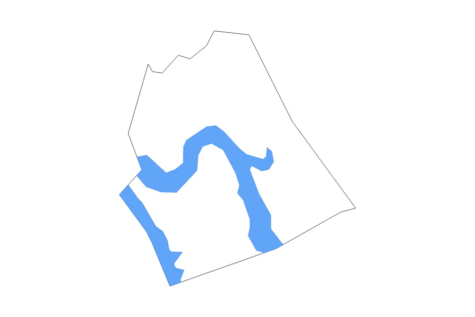 Carte de Lyon, Kentucky de type contour et lacs pour Amérique du Nord, montrant contour et lacs avec des éléments hydrographiques comme Lake Barkley et Kentucky Lake.