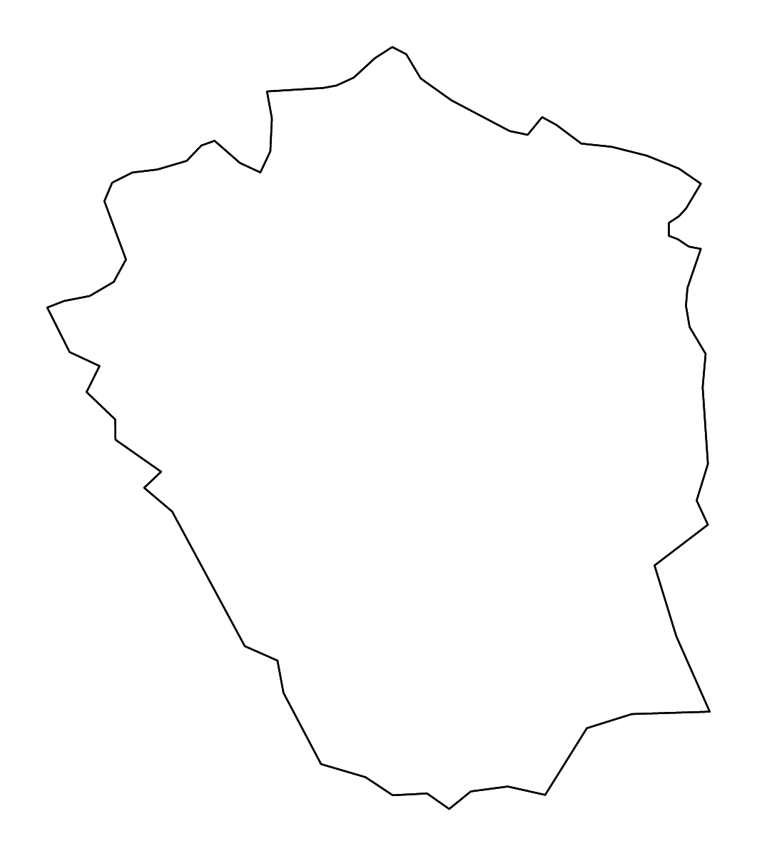 Mapa de contorno de Madison, Kentucky con ríos.
