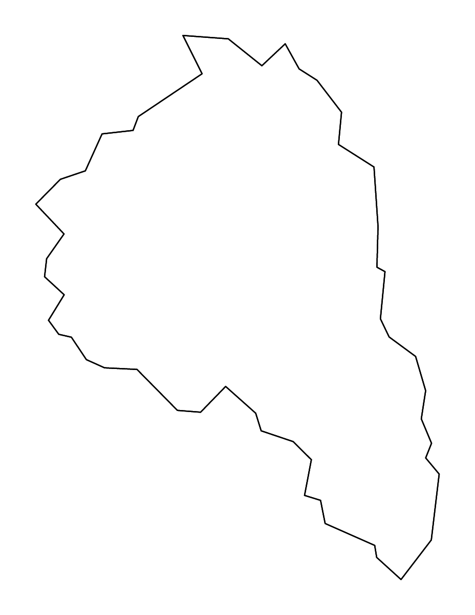 Carte de contour de Magoffin, Kentucky avec rivières.