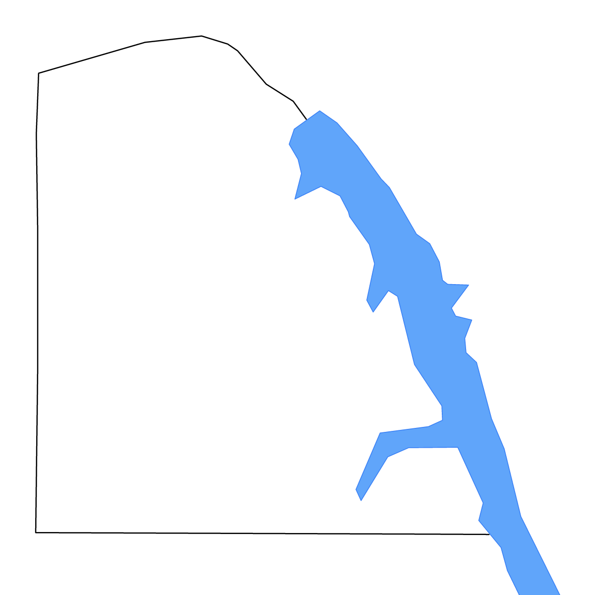Carte de contour de Marshall, Kentucky avec lacs et rivières.