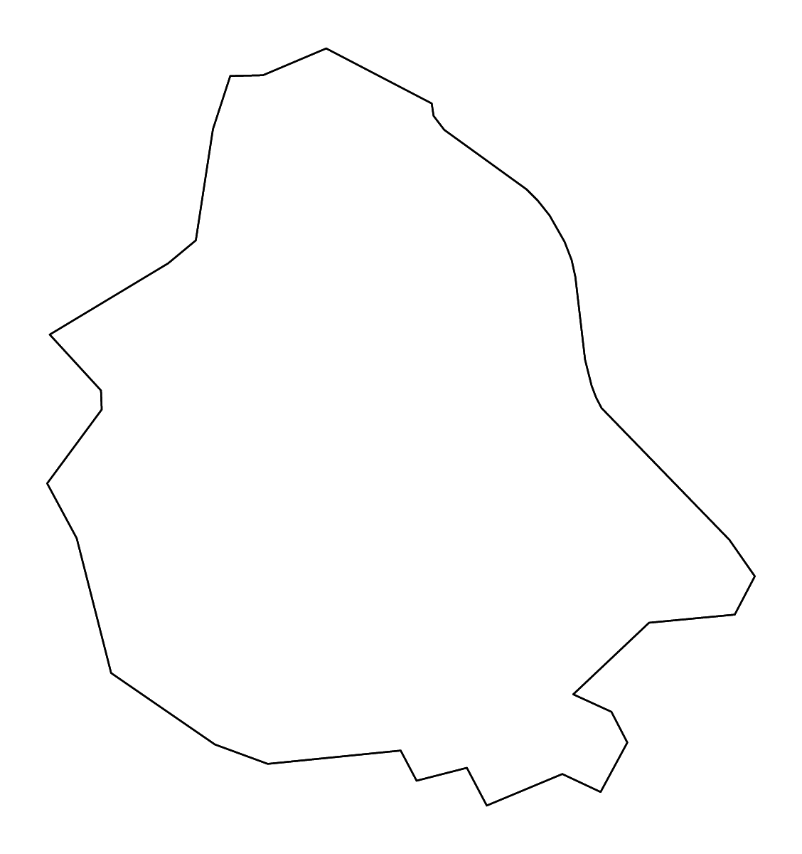 Carte de contour de Martin, Kentucky avec rivières.