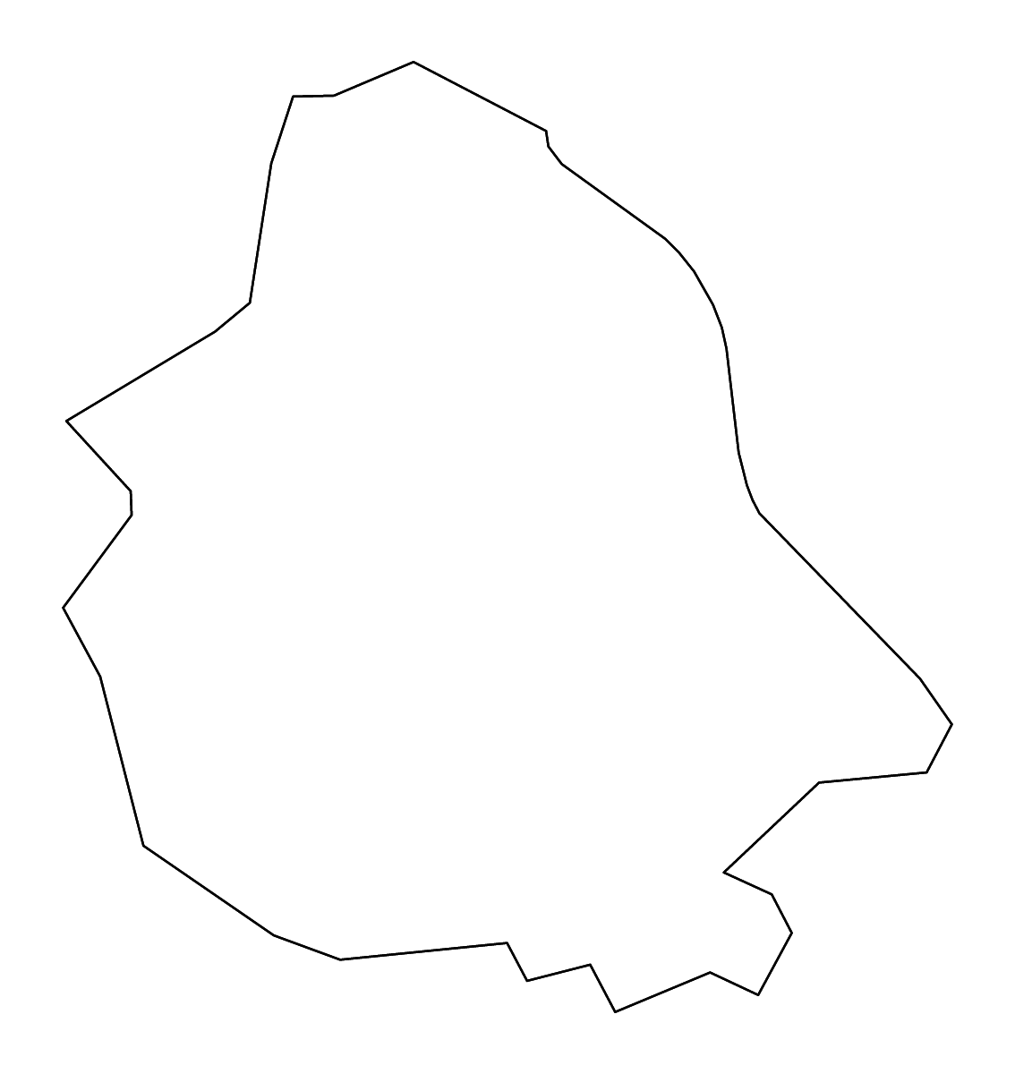Mapa de contorno de Martin, Kentucky con ríos.