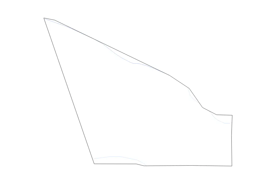 Outline map of McCracken County, Kentucky with subdivision borders and rivers.