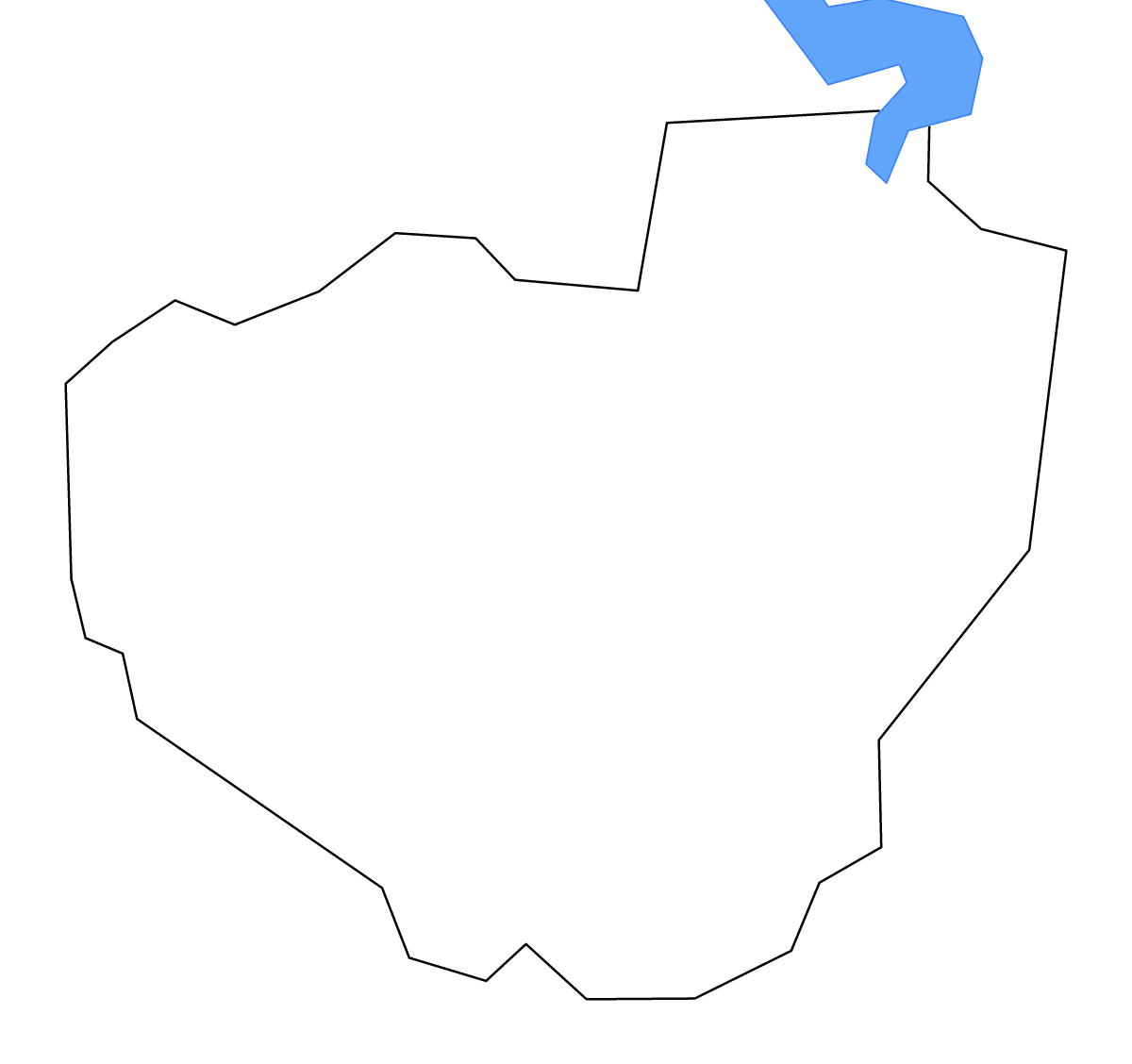 Mapa de contorno de Menifee, Kentucky con lagos y ríos.