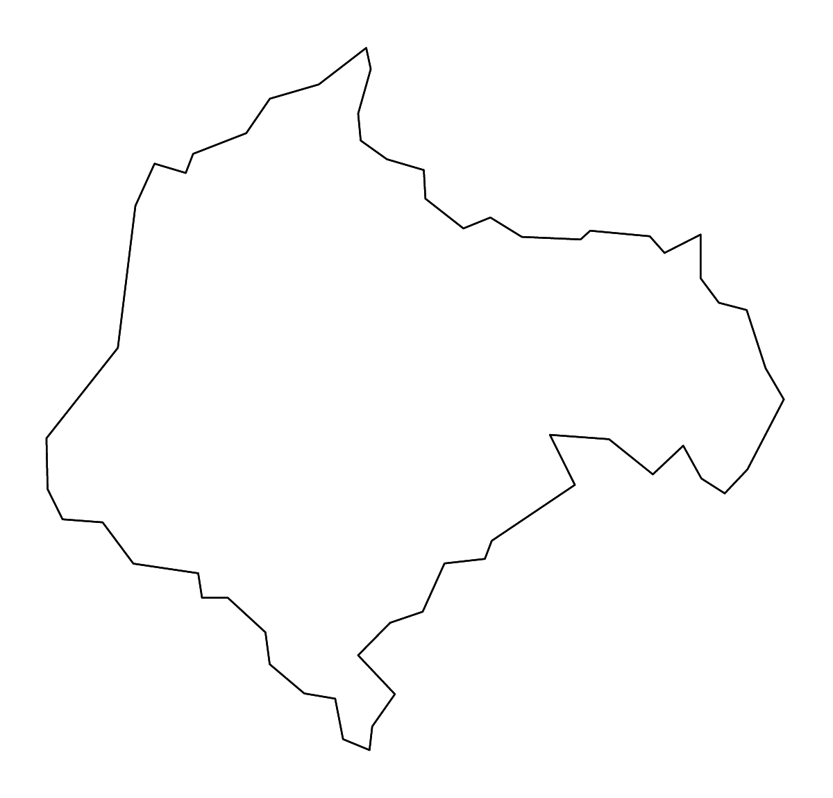 Outline map of Morgan County, Kentucky with rivers.