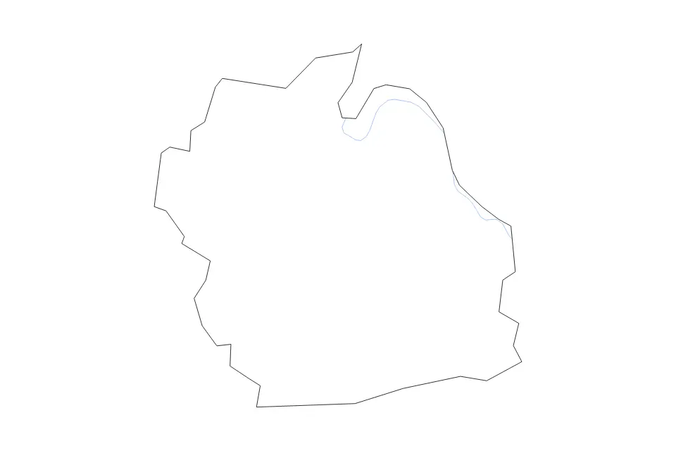 Mapa de Muhlenberg, Kentucky de tipo contorno y ríos para América del Norte, con contorno y ríos con límites limpios.