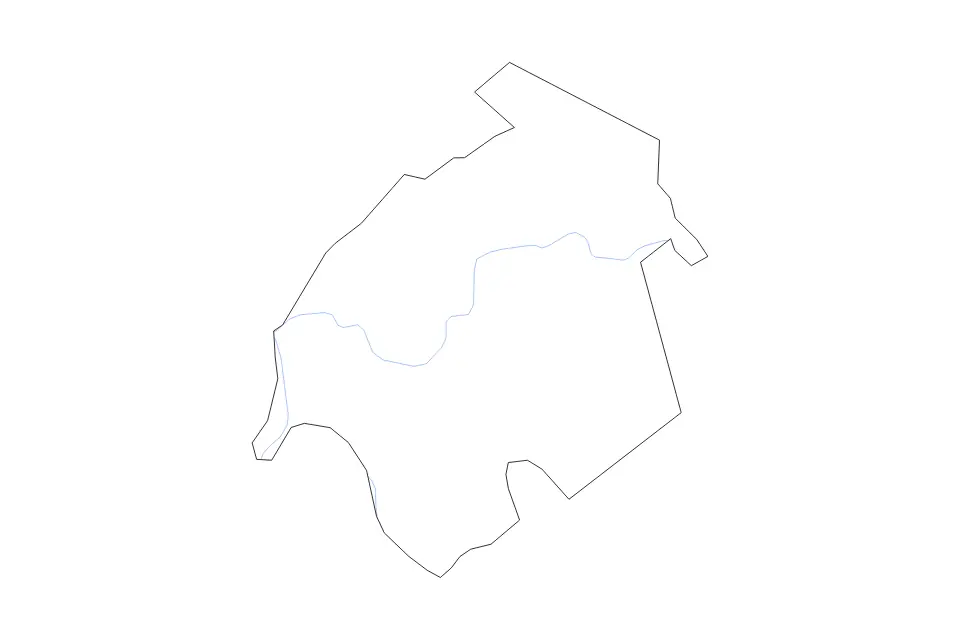 Carte de Ohio, Kentucky de type contour et rivières pour Amérique du Nord, montrant contour et rivières avec des limites nettes.