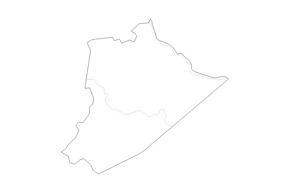 Carte de Pike, Kentucky de type contour et rivières pour Amérique du Nord, montrant contour et rivières avec des limites nettes.