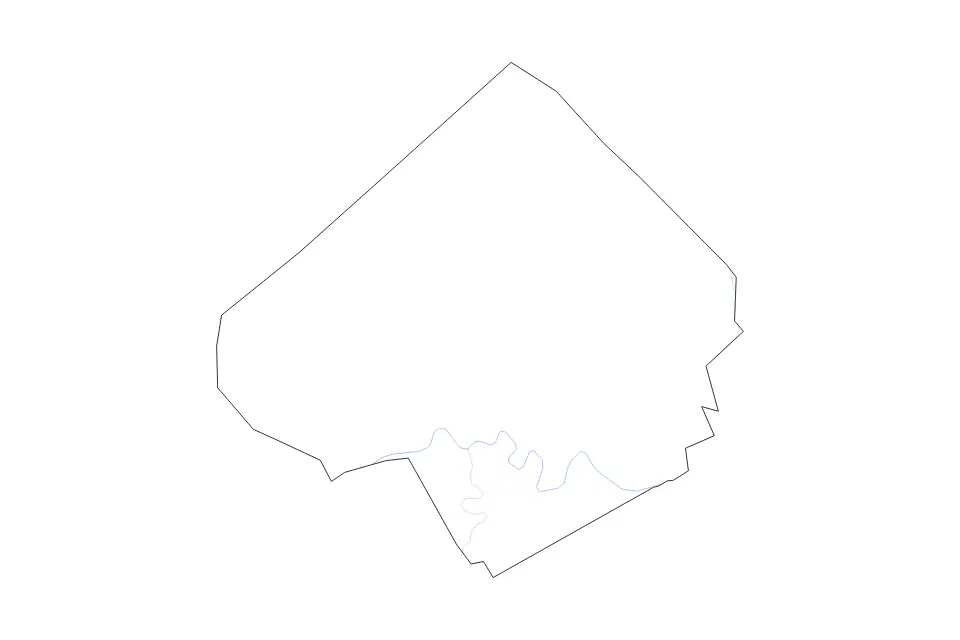 Carte de Pulaski, Kentucky de type contour et rivières pour Amérique du Nord, montrant contour et rivières avec des limites nettes.