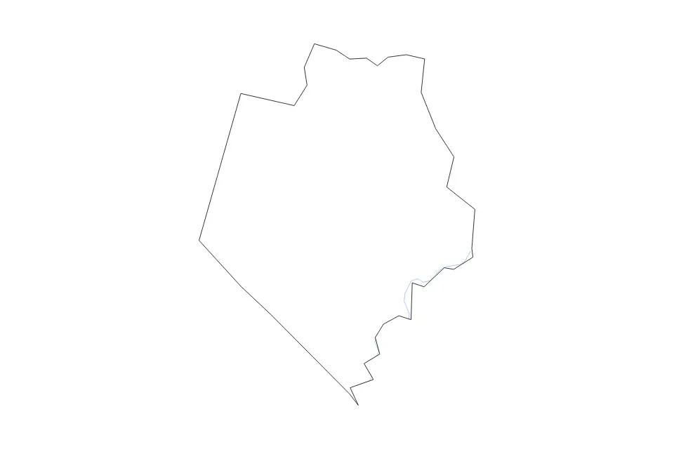 Mapa de Rockcastle, Kentucky de tipo contorno y ríos para América del Norte, con contorno y ríos con límites limpios.