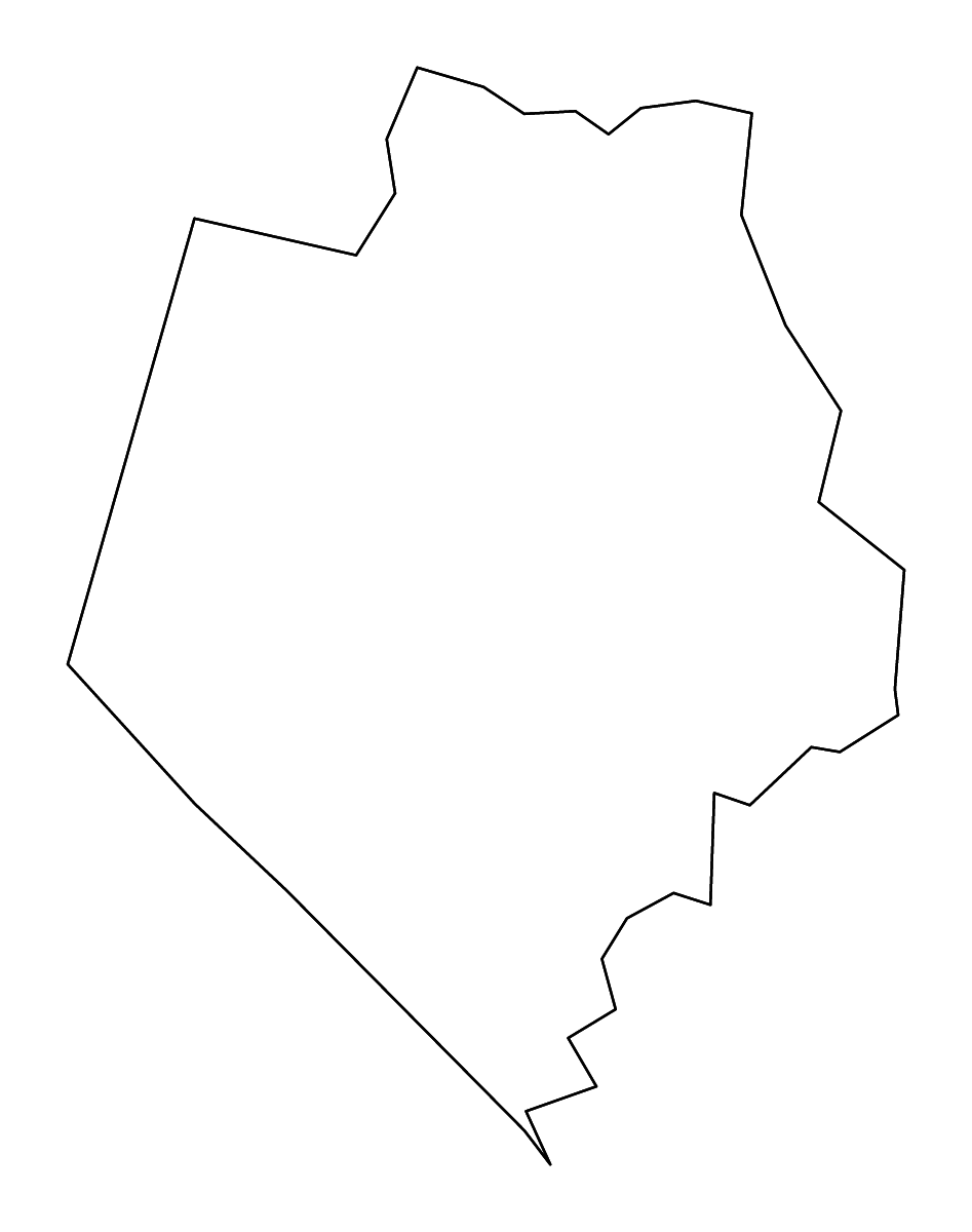 Mapa de contorno de Rockcastle, Kentucky con ríos.