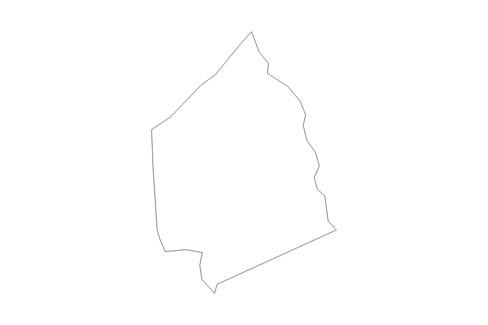 Outline map of Scott County, Kentucky with subdivision borders.