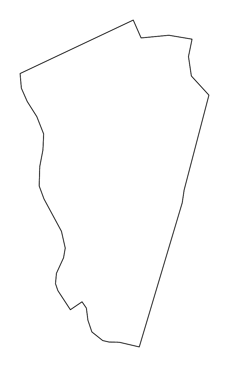 Mapa de contorno de Woodford, Kentucky con ríos.