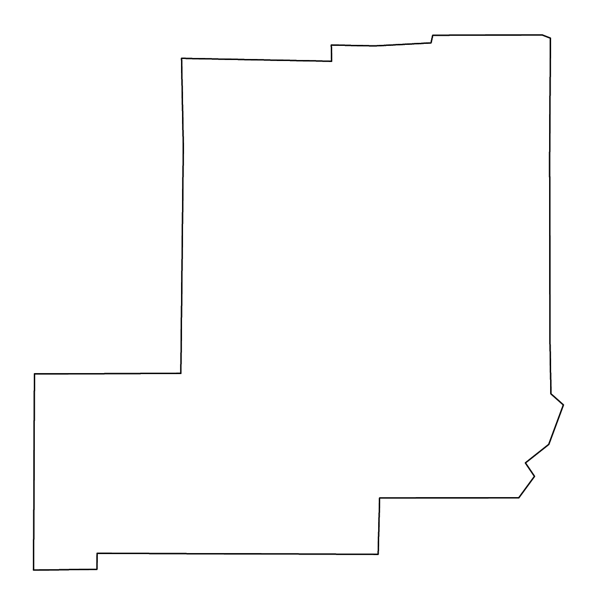 Mapa de contorno de Allen Parish, Louisiana con ríos.