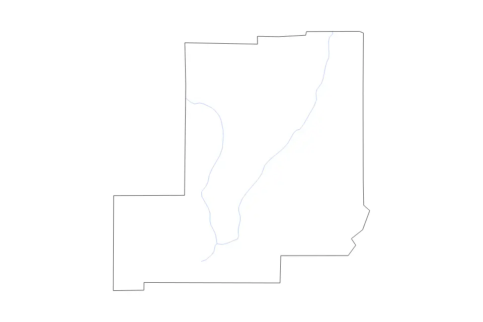 Mapa de Allen Parish, Louisiana de tipo contorno y ríos para América del Norte, con contorno y ríos con límites limpios.