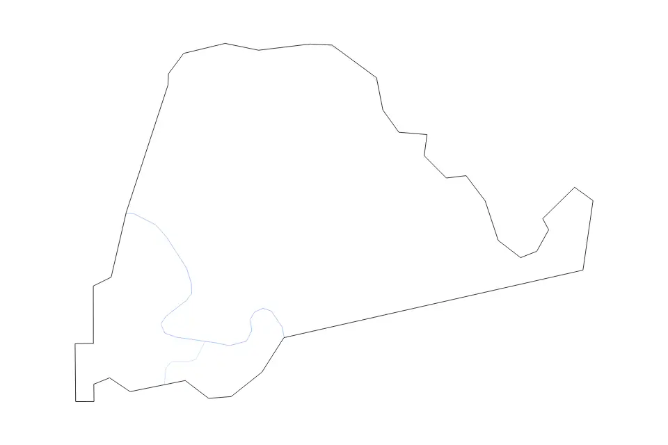 Mapa de Ascension Parish, Louisiana de tipo contorno y ríos para América del Norte, con contorno y ríos con límites limpios.