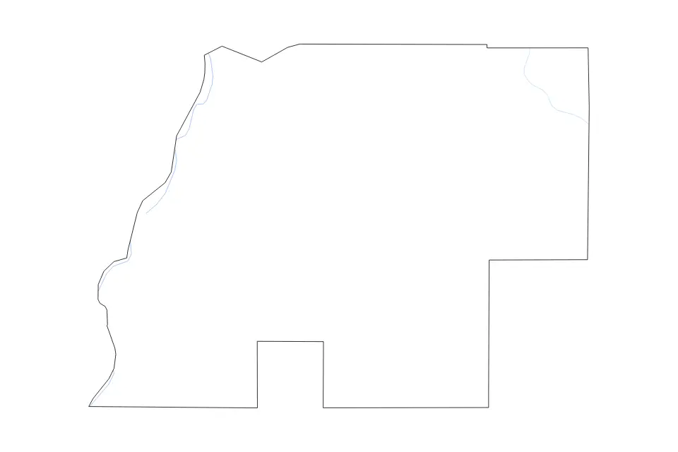 Mapa de Beauregard Parish, Louisiana de tipo contorno y ríos para América del Norte, con contorno y ríos con límites limpios.