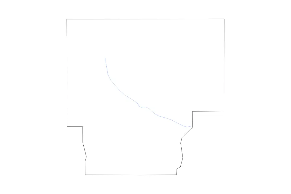 Mapa de Claiborne Parish, Louisiana de tipo contorno y ríos para América del Norte, con contorno y ríos con límites limpios.