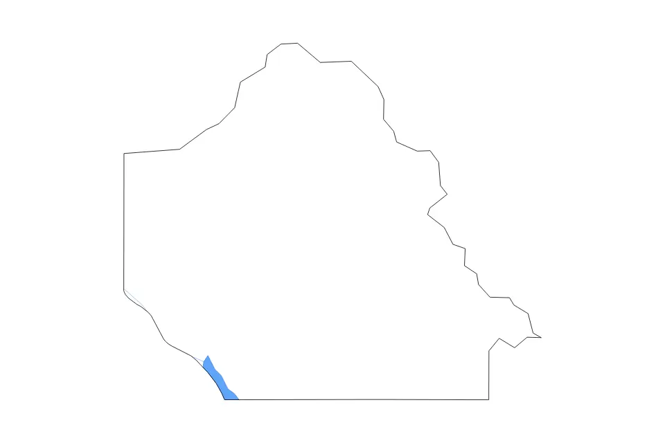 Mapa de DeSoto Parish, Louisiana de tipo contorno, lagos y ríos para América del Norte, con contorno, lagos y ríos con elementos de agua como Toledo Bend Reservoir.