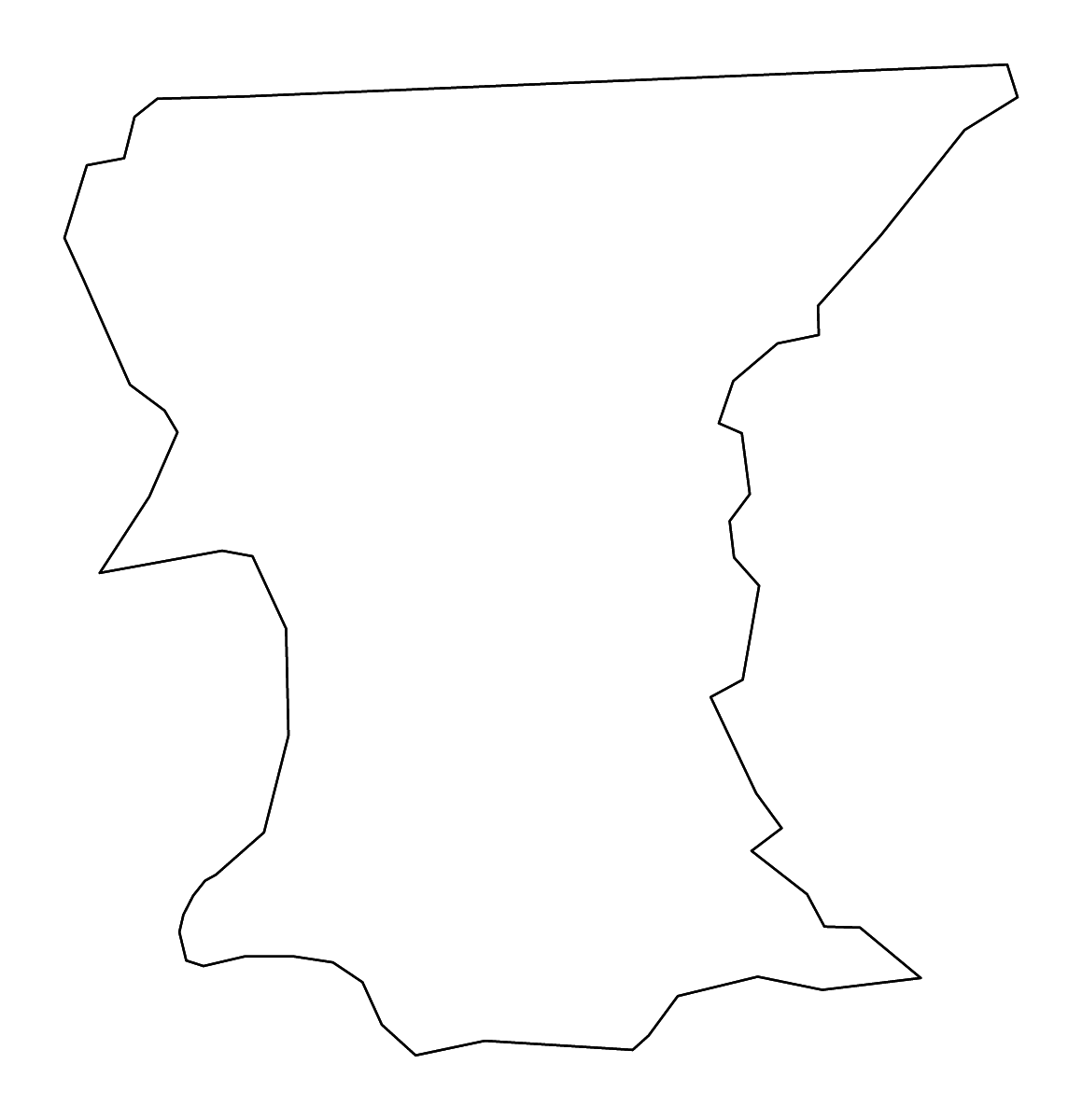 Mapa de contorno de East Baton Rouge Parish, Louisiana con ríos.