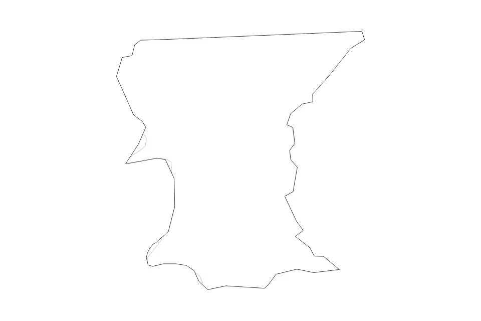 Mapa de East Baton Rouge Parish, Louisiana de tipo contorno y ríos para América del Norte, con contorno y ríos con límites limpios.
