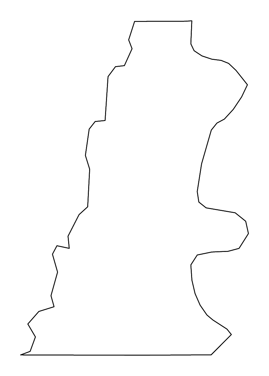Mapa de contorno de East Carroll Parish, Louisiana con ríos.