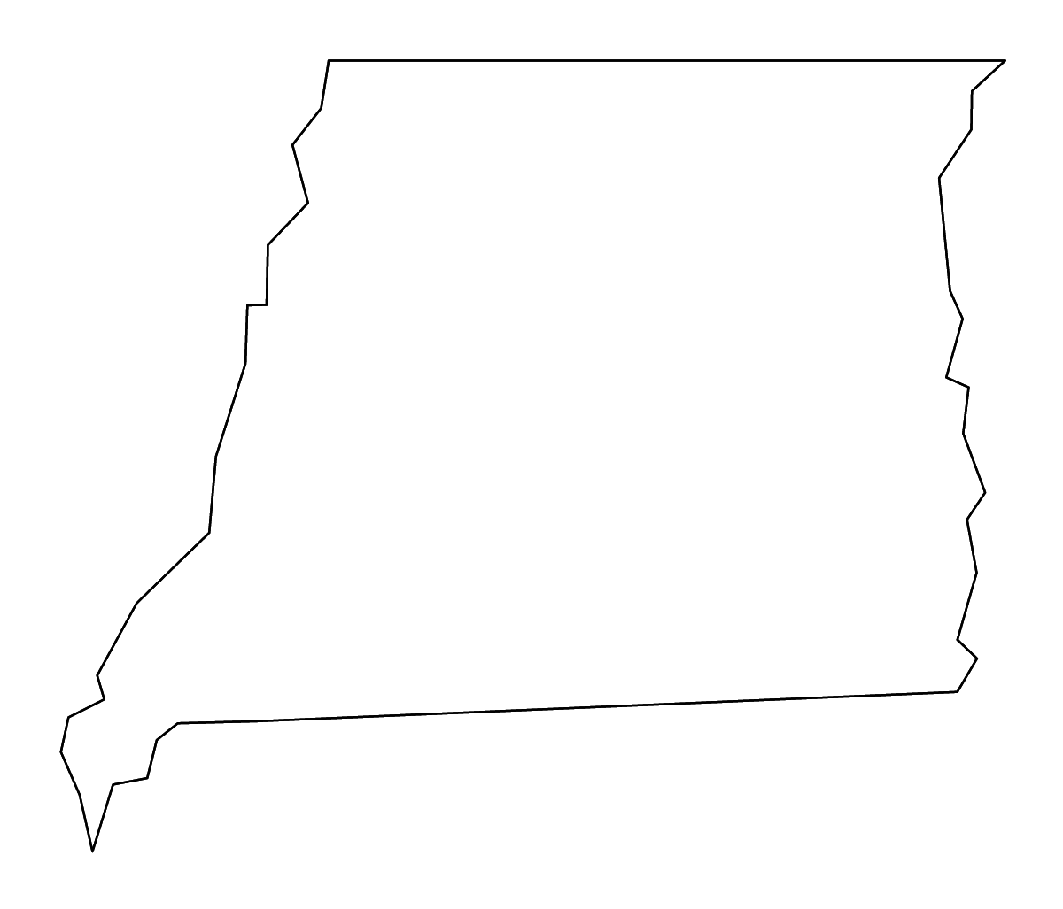 Mapa de contorno de East Feliciana Parish, Louisiana con ríos.