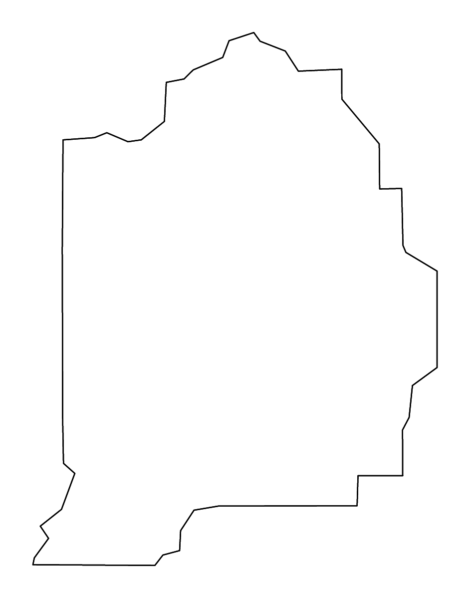 Mapa de contorno de Evangeline Parish, Louisiana con ríos.