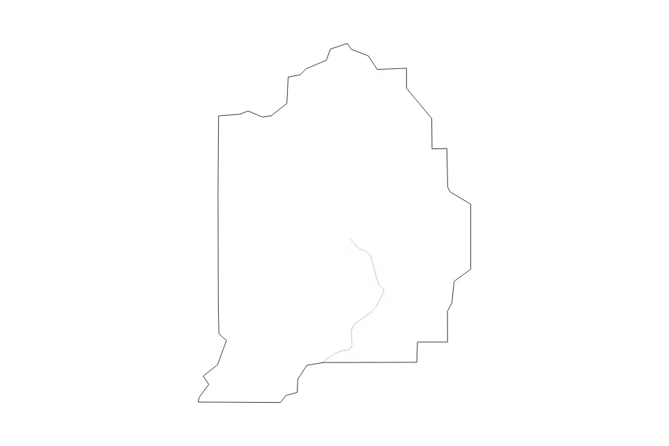 Mapa de Evangeline Parish, Louisiana de tipo contorno y ríos para América del Norte, con contorno y ríos con límites limpios.