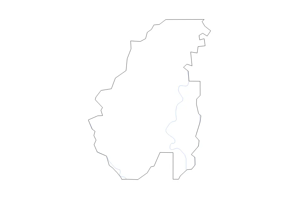 Mapa de Franklin Parish, Louisiana de tipo contorno y ríos para América del Norte, con contorno y ríos con límites limpios.