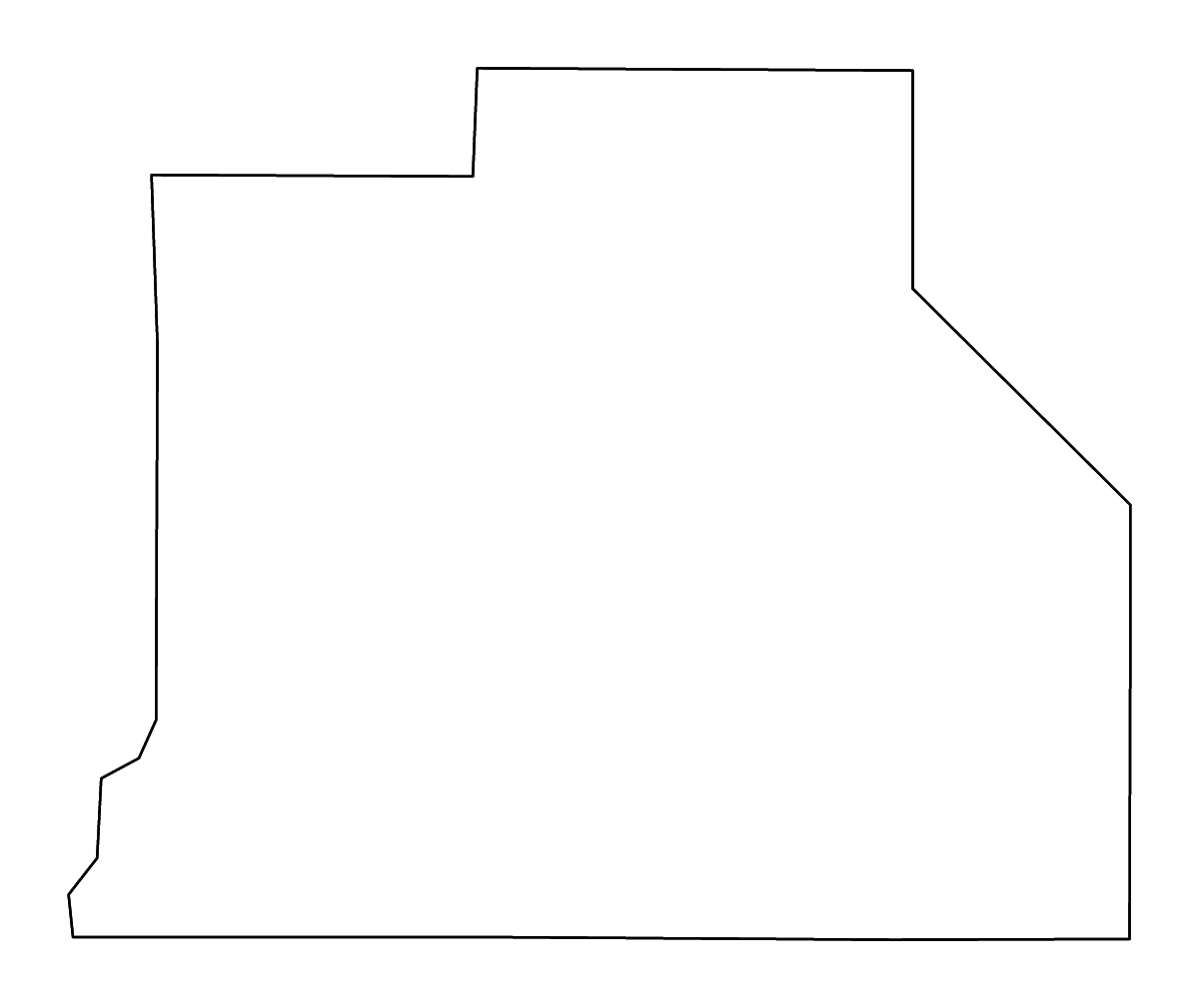 Mapa de contorno de Jackson Parish, Louisiana con ríos.