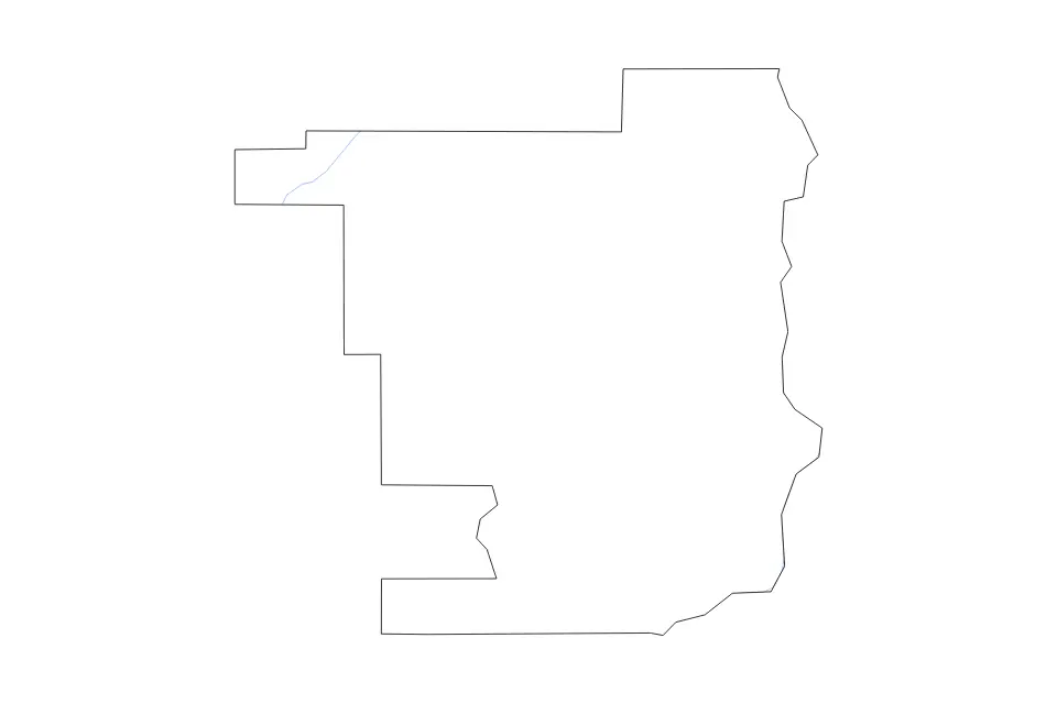 Mapa de Jefferson Davis Parish, Louisiana de tipo contorno y ríos para América del Norte, con contorno y ríos con límites limpios.