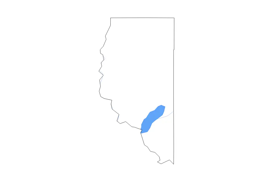 Mapa de La Salle Parish, Louisiana de tipo contorno, lagos y ríos para América del Norte, con contorno, lagos y ríos con elementos de agua como Catahoula Lake.