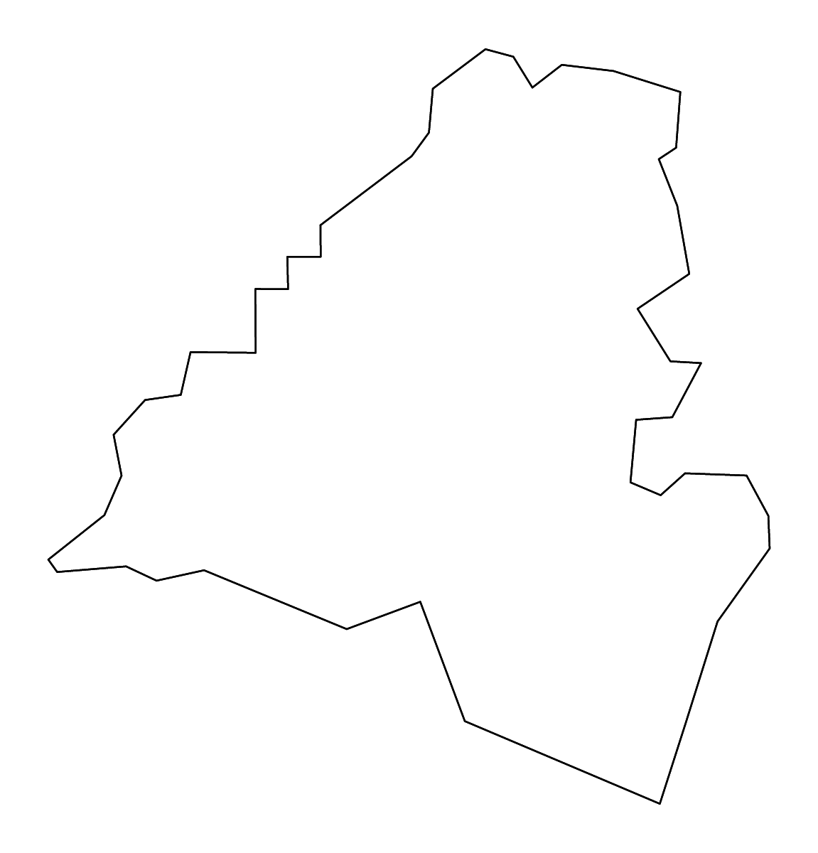 Mapa de contorno de Lafayette Parish, Louisiana con ríos.