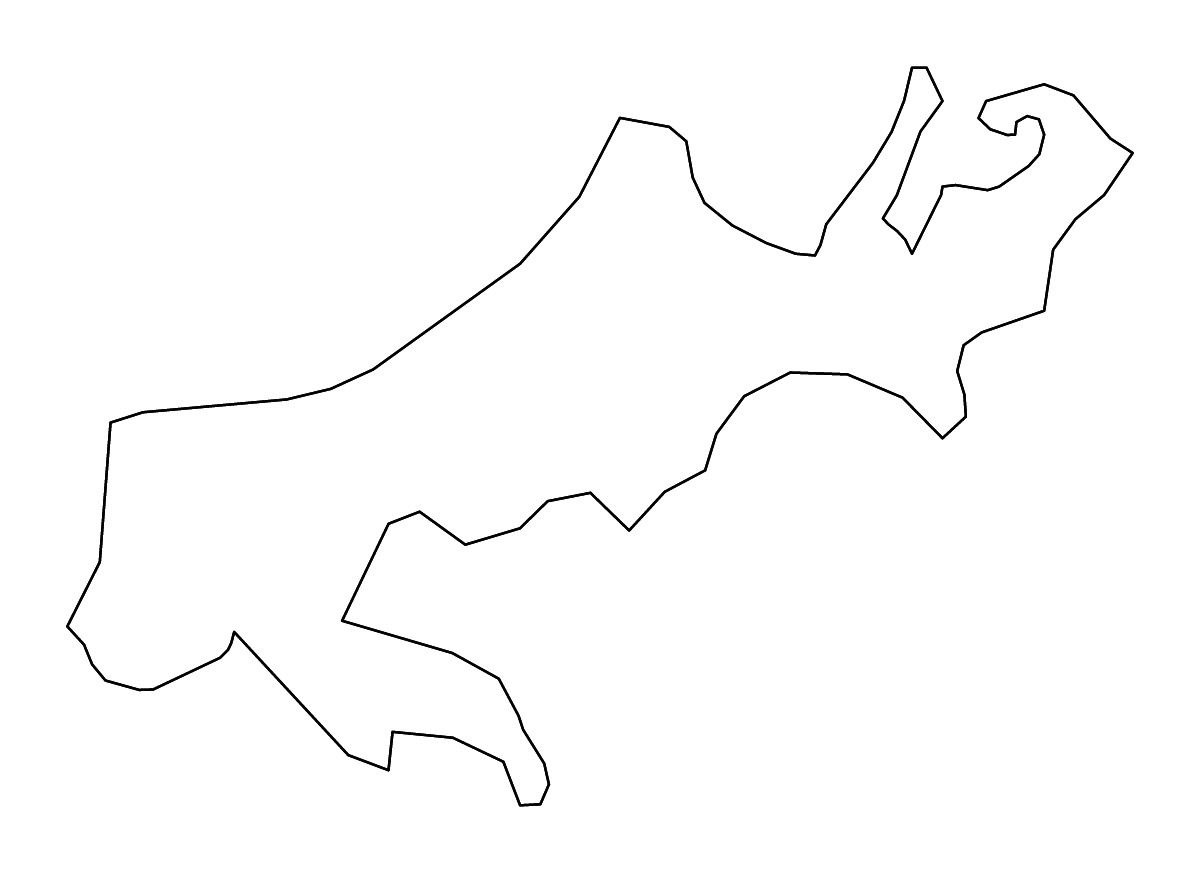 Mapa de contorno de Orleans Parish, Louisiana con ríos.