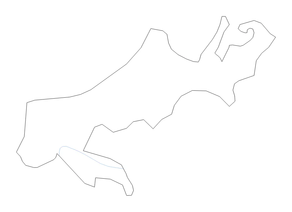 Orleans Parish outline map preview