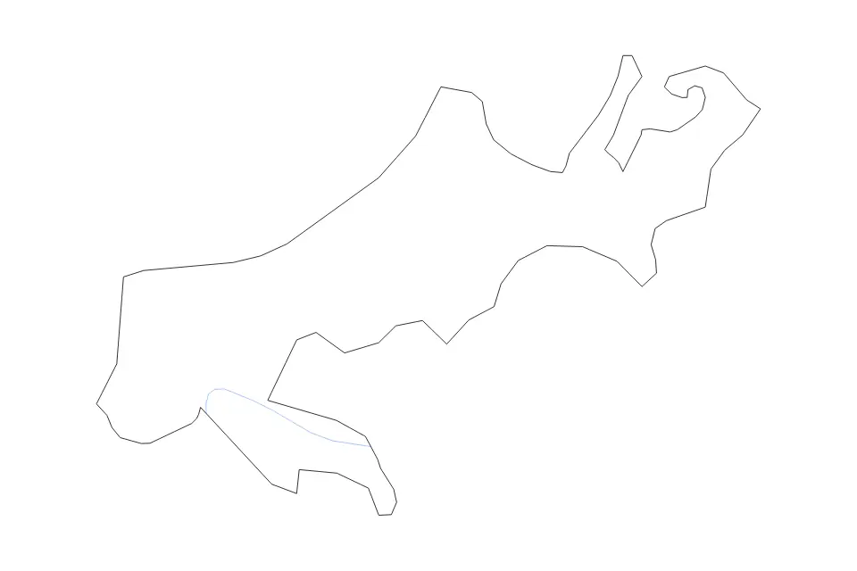 Mapa de Orleans Parish, Louisiana de tipo contorno y ríos para América del Norte, con contorno y ríos con límites limpios.